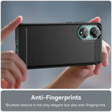 Husa de protectie Techsuit Carbon Silicone compatibil cu Oppo A78 4G, Negru