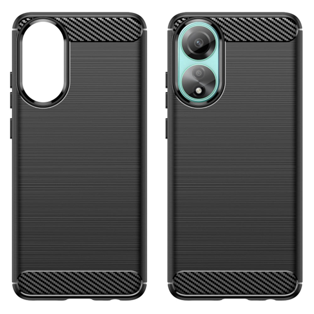 Husa de protectie Techsuit Carbon Silicone compatibil cu Oppo A78 4G, Negru