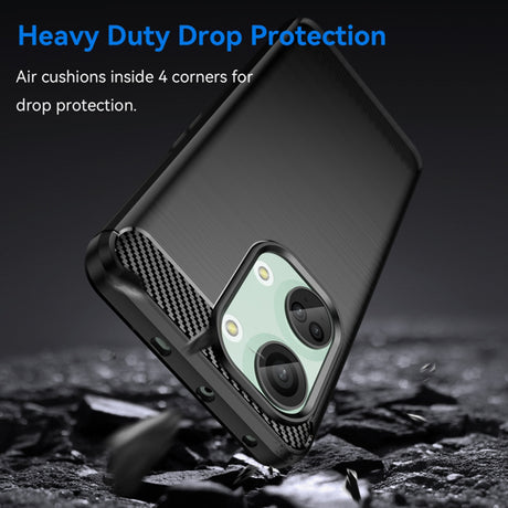 Husa de protectie Techsuit Carbon Silicone compatibil cu OnePlus Nord 3, Negru
