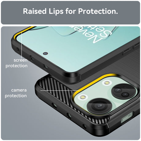 Husa de protectie Techsuit Carbon Silicone compatibil cu OnePlus Nord 3, Negru