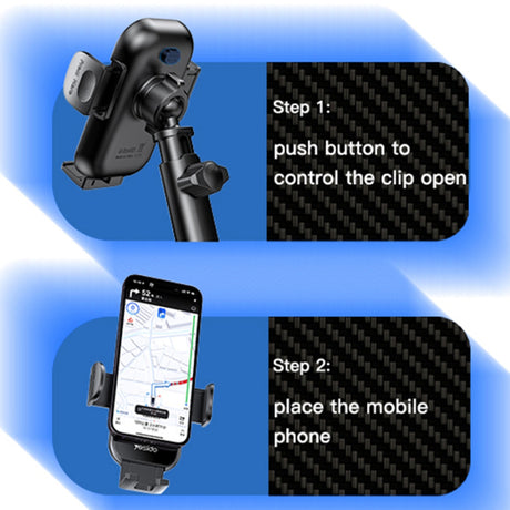 Suport Yesido with Wireless Charging (C197), for Windshield and Dashboard, 15W, Negru