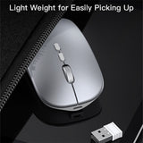 Mouse Yesido (KB15), 800/1200/1600DPI, 2.4G, Argintiu