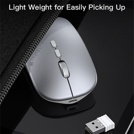Mouse Yesido (KB15), 800/1200/1600DPI, 2.4G, Argintiu