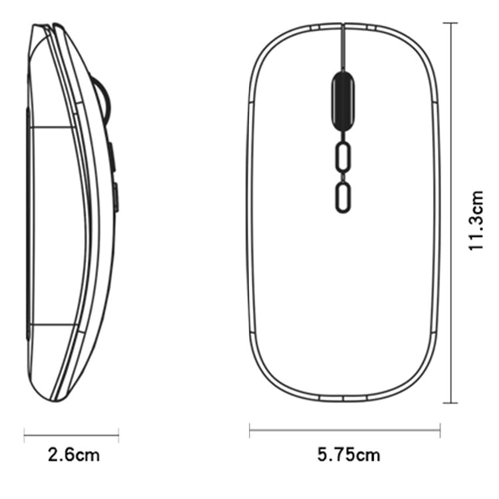 Mouse Yesido (KB15), 800/1200/1600DPI, 2.4G, Argintiu