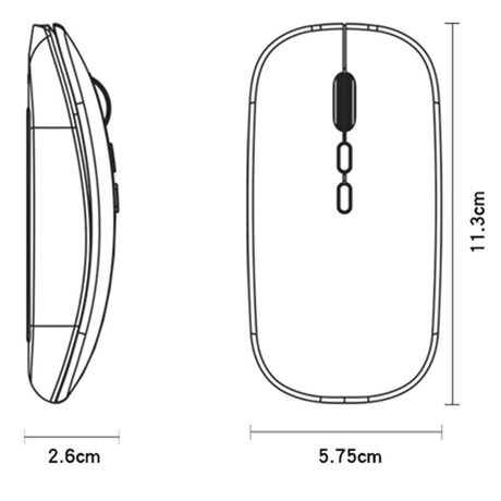 Mouse Yesido (KB15), 800/1200/1600DPI, 2.4G, Argintiu