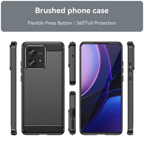 Husa de protectie Techsuit Carbon Silicone compatibil cu Motorola Edge 40 Neo, Negru