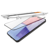 Folie de protectie Spigen (set de 2) Glas.tR EZ-FIT (AGL06893) compatibil cu iPhone 15 Pro, Negru
