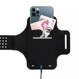 Techsuit Sports Armband (TH10), with Velcro, for Phones, max 6.5", Negru / Gray