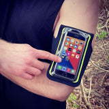 Techsuit Sports Armband (TH10), with Velcro, for Phones, max 6.5", Negru / Gray