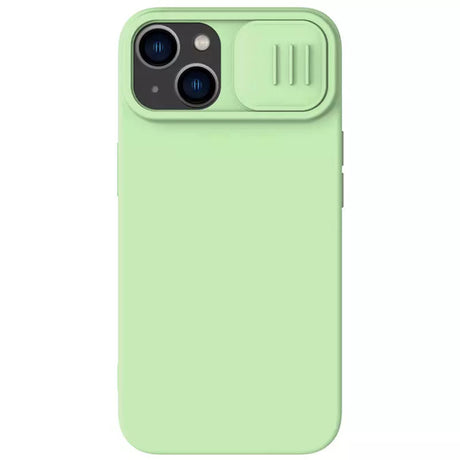 Husa de protectie Nillkin CamShield Silky MagSafe Silicone compatibil cu iPhone 15 Plus, Verde Menta