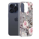 Husa de protectie Techsuit Marble Series compatibil cu iPhone 15 Pro, Bloom of Ruth Gray