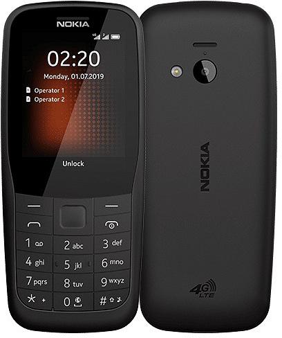 Nokia 220, Dual SIM, Black