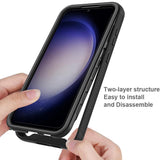 Folie de protectie Techsuit Defense360 Pro + compatibil cu Samsung Galaxy S23 FE, Negru