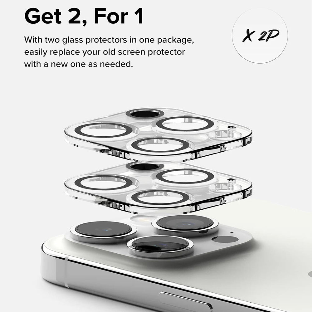 Folie de protectie Ringke Camera Glass (set de 2) compatibil cu iPhone 15 Pro, Transparent