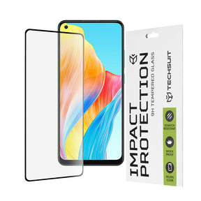 Folie de protectie Techsuit 111D Full Cover / Full Glue Glass compatibil cu Oppo A78 4G, Negru
