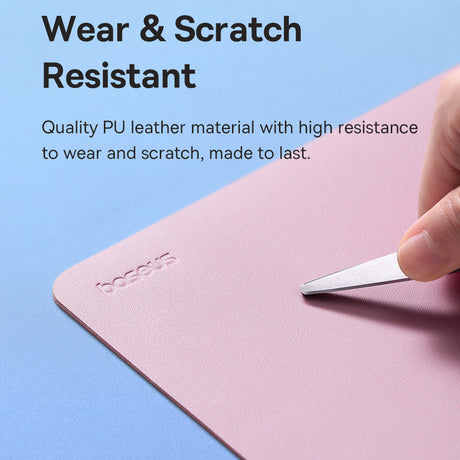 Tastatura/Mouse Baseus Mouse Pad (B01055504411-00), for Office, Gaming, Home, from PU Leather, Roz Pastel