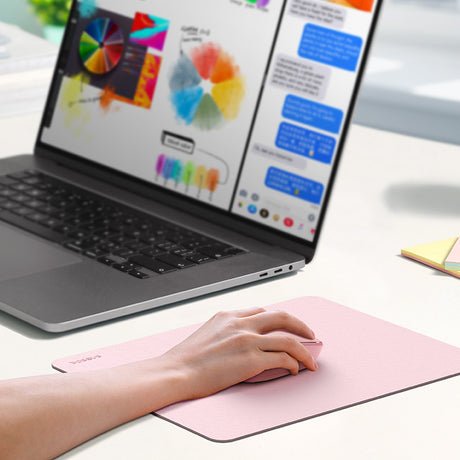 Tastatura/Mouse Baseus Mouse Pad (B01055504411-00), for Office, Gaming, Home, from PU Leather, Roz Pastel