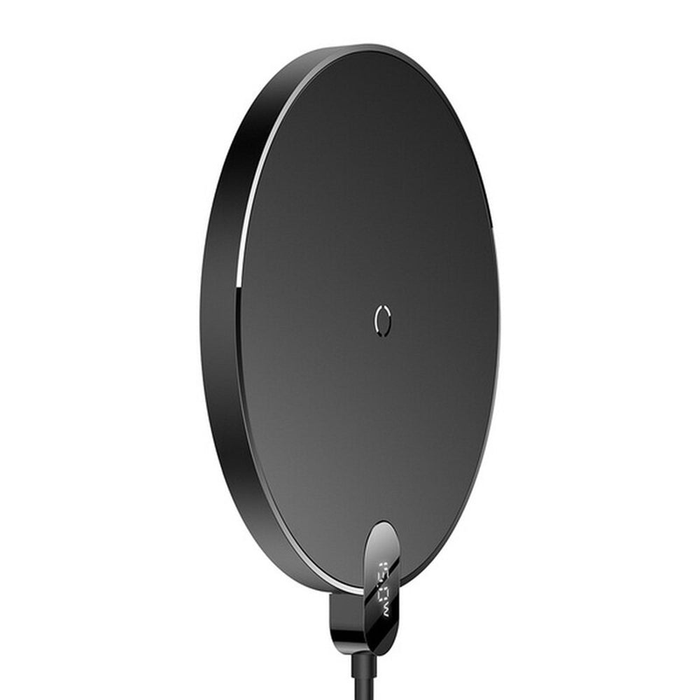 Incarcator Baseus Wireless (CCED000001), for Phone, Earbuds, Digital Display, 15W, Negru