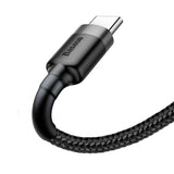 Cablu Baseus Cafule (CATKLF-AG1), USB to Type-C, Fast Charge, 3A, 480Mbps, 0.5m, Gri / Black