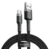 Cablu Baseus Cafule (CATKLF-AG1), USB to Type-C, Fast Charge, 3A, 480Mbps, 0.5m, Gri / Black