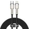 Cablu Baseus Cafule Series Metal (CATLJK-01), Type-C to Lightning, 20W, 25cm, Negru