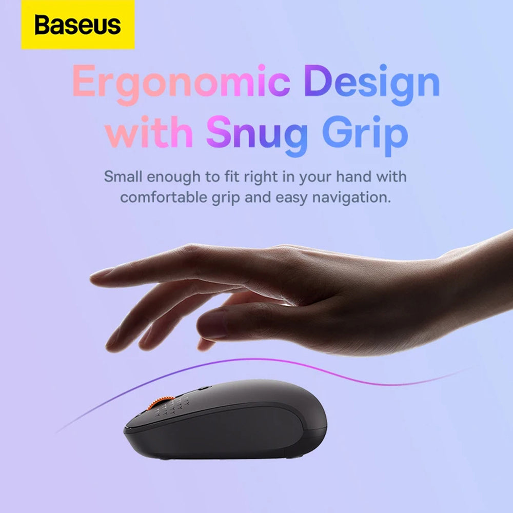Mouse Baseus F01B (B01055503513-00), Bluetooth 5.0, 2.4G, 1600 DPI, Mov