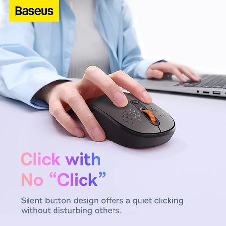 Tastatura/Mouse Baseus Wireless Mouse Tri-Mode F01B (B01055503833-00), Bluetooth 5.0, 2.4G, 1600 DPI, Frosted Grey