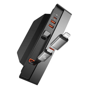 Hub/Dock Baseus Connection Hub T-Space Series (B00051300111-00), USB-C to HDMI, Type-C, 3x USB, RJ45 for Tesla Model 3 / Y, Negru