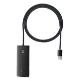 Hub Baseus Lite Series (WKQX030101), USB 3.0, Type-C, Negru
