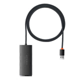 Hub Baseus Lite Series (WKQX030201), USB 4x USB3.0 Type-C, Negru