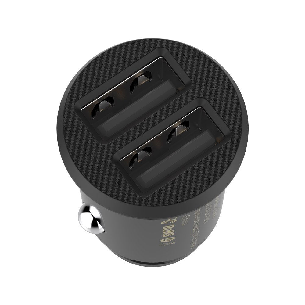 Incarcator Baseus Car Grain (CCALL-ML01), Dual USB, LED Backlight, 5V, 3.1A, Negru