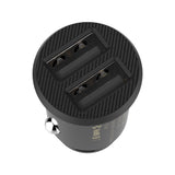 Incarcator Baseus Car Grain (CCALL-ML01), Dual USB, LED Backlight, 5V, 3.1A, Negru