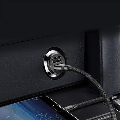 Incarcator Baseus Car Grain (CCALL-ML01), Dual USB, LED Backlight, 5V, 3.1A, Negru
