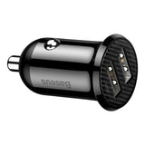 Incarcator Baseus Car (CCALLP-01), 2x USB, Mini Appearance, 4.8A, Negru