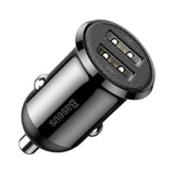 Incarcator Baseus Car (CCALLP-01), 2x USB, Mini Appearance, 4.8A, Negru