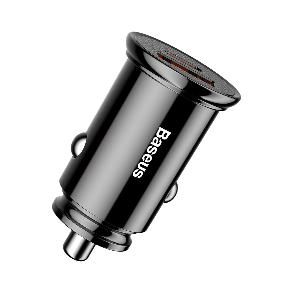 Incarcator Baseus Car Circular (CCALL-YS01), USB, Type-C, Fast Charging, 30W, 5A, Negru