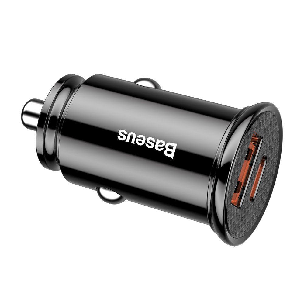 Incarcator Baseus Car Circular (CCALL-YS01), USB, Type-C, Fast Charging, 30W, 5A, Negru