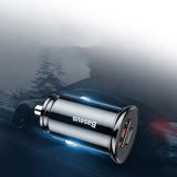 Incarcator Baseus Car Circular (CCALL-YS01), USB, Type-C, Fast Charging, 30W, 5A, Negru