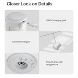 Gadget Baseus Air Pump PocketGo (C11157700221-00), Portable, Rechargeable, Multifunctional, LED Light, 230l/min, 3.5kPa, Alb