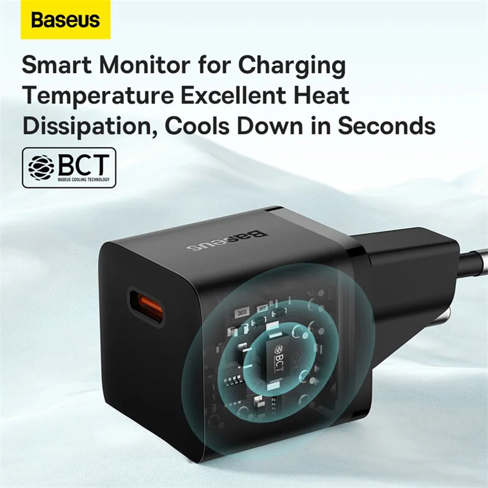 Incarcator Baseus (CCGN050102), GaN, Type-C, Fast Charging, 20W, Alb