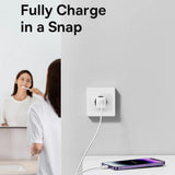 Incarcator Baseus (CCGN070401), GaN, Type-C, Fast Charging, 30W, Negru