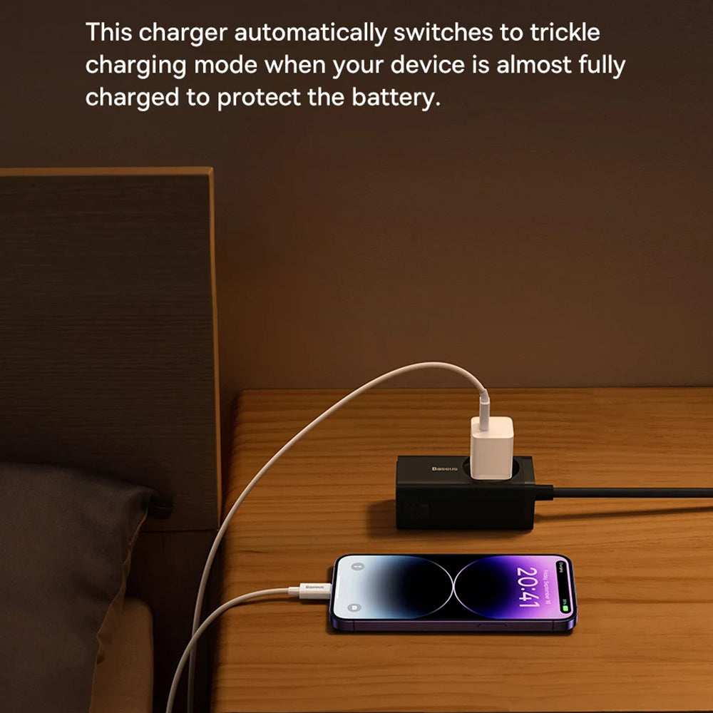 Incarcator Baseus (CCGN070401), GaN, Type-C, Fast Charging, 30W, Negru