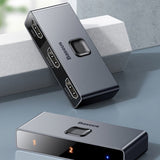 Adaptor Baseus Matrix HDMI Switcher (CAHUB-BC0G), 3x HDMI, 4K@30Hz, Gri