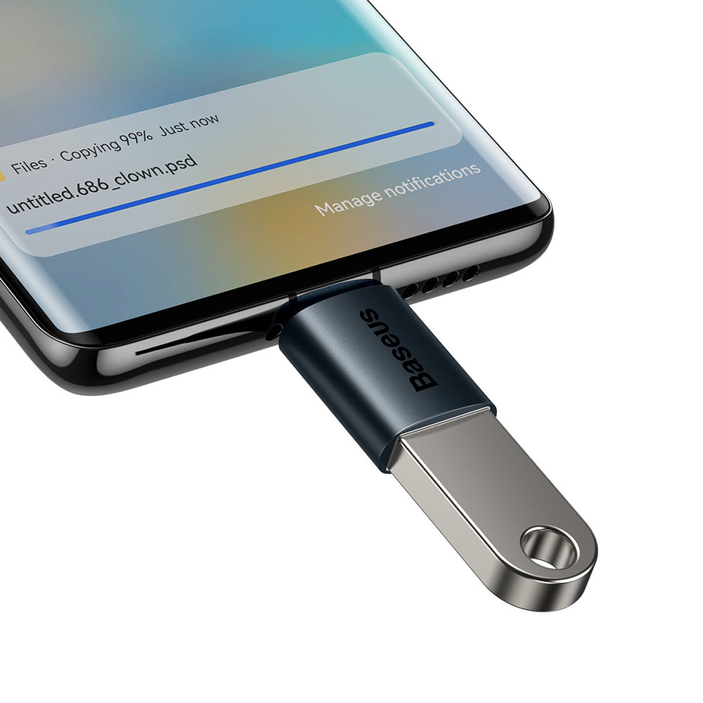 Adaptor Baseus OTG Type-C to USB 3.2 (ZJJQ000003), 10 Gbps, Albastru