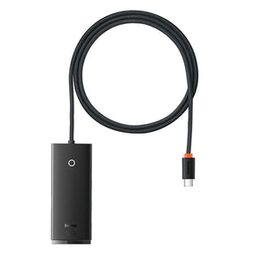 Hub/Dock Baseus Hub Adapter Lite Series (WKQX030401), USB-C to 4x USB 3.0, Type-C, 1m, Negru