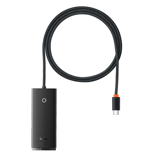 Hub/Dock Baseus Hub Adapter Lite Series (WKQX030401), USB-C to 4x USB 3.0, Type-C, 1m, Negru