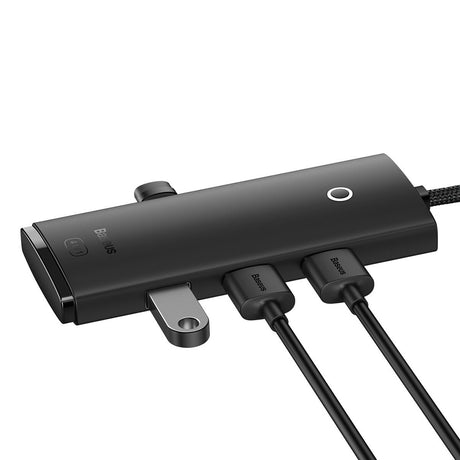 Hub/Dock Baseus Hub Adapter Lite Series (WKQX030401), USB-C to 4x USB 3.0, Type-C, 1m, Negru