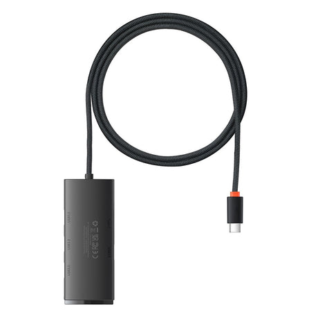 Hub/Dock Baseus Hub Adapter Lite Series (WKQX030401), USB-C to 4x USB 3.0, Type-C, 1m, Negru
