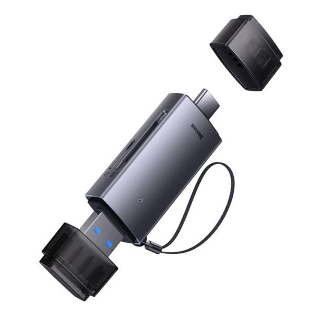 Cititor de carduri USB, Type-C 3.0 la MicroSD, SD - Baseus Lite Series (WKQX060113) - Gray