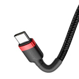 Cablu Baseus Cafule (CATKLF-H91), Type-C to Type-C, Fast Charging, 60W, 20V, 3A, 2m, Rosu / Black